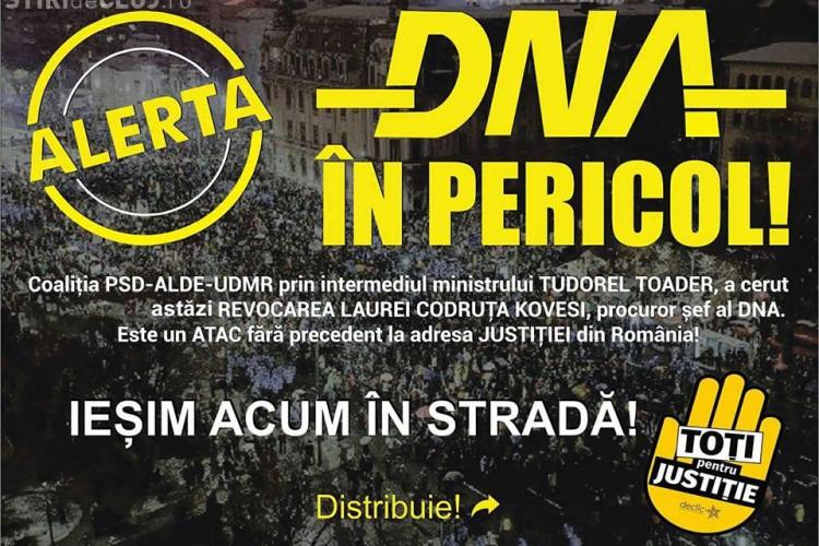 Clujenii chemați în stradă să apere DNA - FOTO