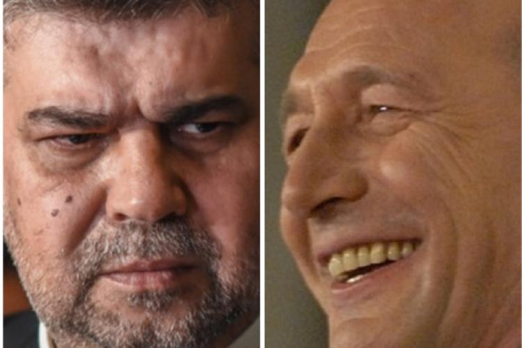 Traian Băsescu îi râde în nas lui Marcel Ciolacu: „Să vină pe trotinetă sau cu o oală cu sarmale pe cap”
