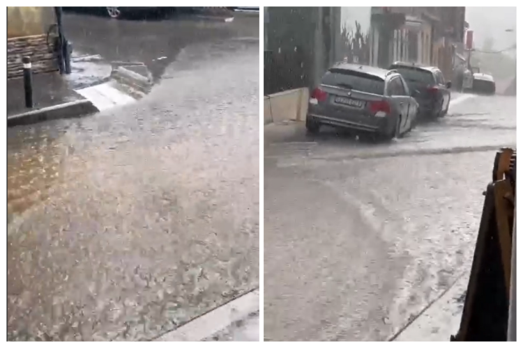Ruperea de nori de la Cluj a readus „fluviul” de pe Piezișă: „Adio, strada Piezișă din Cluj! Bine ai venit, Piezișa River!” VIDEO