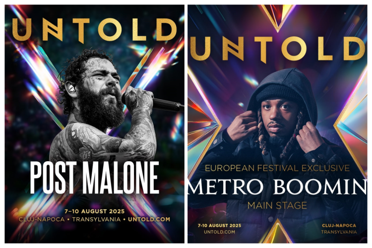 Post Malone și Metro Boomin urcă pe scena principală la UNTOLD X: Vezi în ce zile vor concerta superstarurile internaționale la Cluj