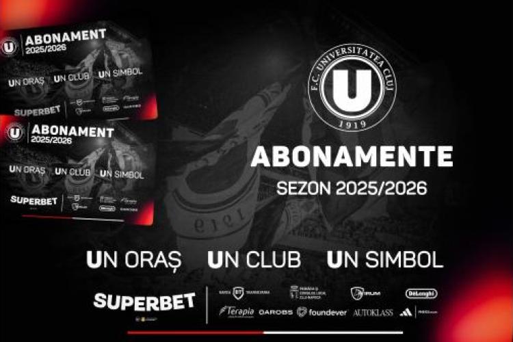 U Cluj pune în vânzare abonamentele pentru sezonul 2025/2026.  Ai doar o săptămână dacă vrei să-ți păstrezi același loc! Care sunt prețurile